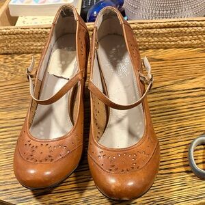 Hush Puppies Brown Mary Jane Women's Shoes